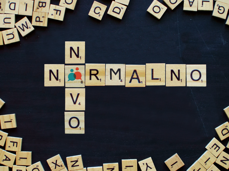 scrabble words spelling out novo normalno for superintenzivni tečaj